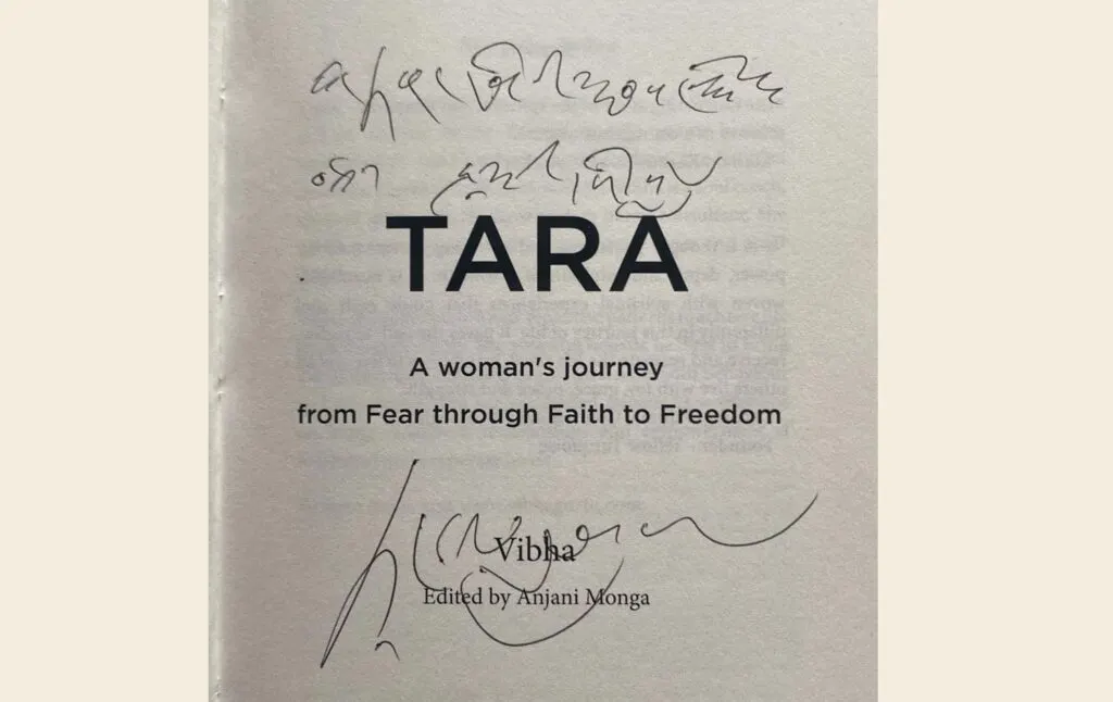 Tara signed by the Dalai Lama